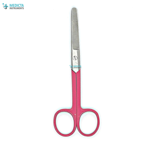 Tijeras de Enfermería de 14 cm, Color Rosa, Punta Recta y Roma - Tijeras Quirúrgicas de Enfermería - Product Image 3