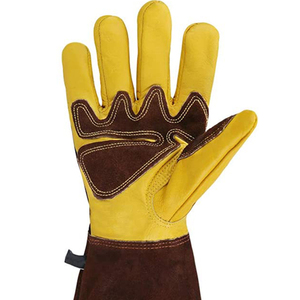 Prix bon marché vente chaude chaleur résistant au feu BBQ four gant en cuir gants de soudage - Product Image 5