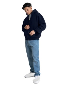 Top Qualité Logo Personnalisé Surdimensionné Fermeture Éclair Hoodies Unisexe Coton Lourd Vente en Gros Pas Cher Bas quantité minimale de commande Baggy Fermeture Éclair Hoodies Hommes - Product Image 4