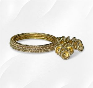 Unique Design Gold Jewelry Metal Bangles <b>Set</b> for Women Fashion <b>Jewellery</b> Wholesale Bracelet Bangles <b>Set</b> for <b>Girls</b> and Women - Product Image 2