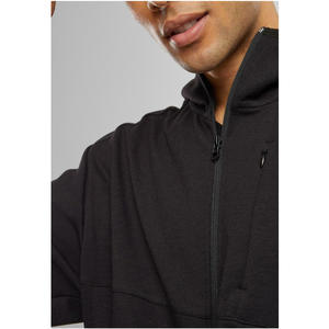 À la mode et classique surdimensionné à manches longues fermeture éclair pull à capuche 100% pull en coton doux avec logo personnalisé et broderie - Product Image 6