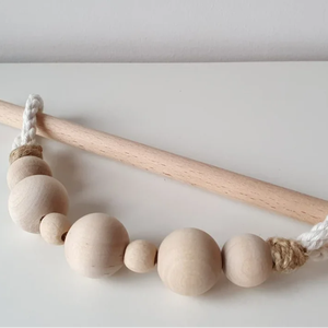 ม่านผูก-ความสัมพันธ์เก๋โทรมผ้าม่านผูกชนบทลูกปัดธรรมชาติ-ผูก minimalism. ตกแต่งหน้าต่าง-ผ้าม่านอุปกรณ์เสริม - Product Image 1