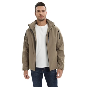 Giacca a Vento Impermeabile Personalizzata da <span class=keywords><strong>Uomo</strong></span> con Cappuccio per Escursionismo Cappotti da <span class=keywords><strong>Uomo</strong></span> <span class=keywords><strong>Softshell</strong></span> Taglie Forti - Product Image 2