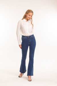 Vente en gros Jeans européens skinny bleu foncé skinny délavés décontractés pour femmes taille haute pantalons cargo en denim décontracté pour femmes - Product Image 6