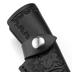 Funda portátil de cuero de vaca, nuevo cuchillo de supervivencia recto portátil, mango de madera de acero inoxidable, OEM personalizable DIY - Product Image 2