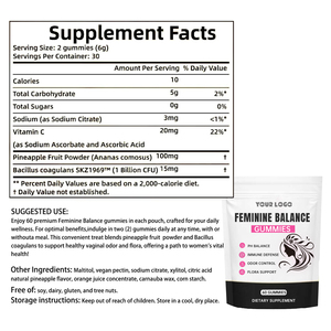 OEM kadın sağlık takviyesi kadınsı denge Gummies Vegan <span class=keywords><strong>Hawaiian</strong></span> ananas PH dengesi ve vajinal sağlık desteği için - Product Image 3
