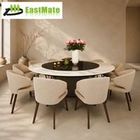Ensemble de table et chaises de salle à manger en bois massif traditionnel, 4 places, pour restaurant, centre commercial, hôtel, banquet