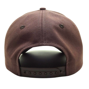 หมวกเบสบอล6แผงแผ่นหนังพิมพ์โลโก้ตามสั่งแผ่นปิดตะเข็บเทปโค้งพลาสติกแบบกระดุมแถวเดียว - Product Image 6