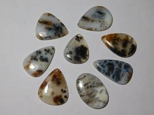 8 piezas de cabujones de ágata musgo dendrítico, lote de piedras preciosas naturales para la fabricación de joyas, 150Cts - Product Image 4