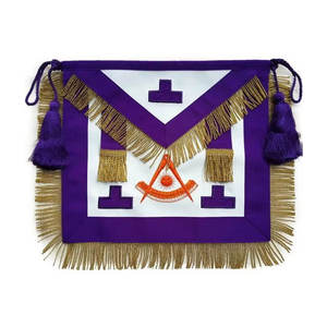 Tablier maçonnique fait main, régalia haut de gamme, tablier maçonnique de luxe, broderie en fil de bullion, tablier maçonnique personnalisé - Product Image 1