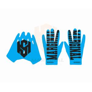 Gants de football américain professionnels au design personnalisé, sangle de poignet réglable, antidérapants, poignées complètes en cuir et silicone - Product Image 1