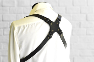 Classic <b>Leather</b> <b>Men</b> Harness on Top <b>Trousers</b> Chest <b>Men</b> Harness Handmade Genuine <b>Leather</b> <b>Men</b> Braces MHS-0033D - Product Image 4