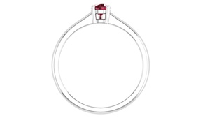 Anello di Fidanzamento Classico da Donna in Argento Sterling 925 con Moissanite Taglio Pera da 0,26ct e Montatura a Castone - Product Image 5