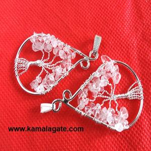 Pendentif de guérison bouddhiste tibétain en forme de fleur plaqué argent antique en cristal naturel des sept chakras unisexe - Product Image 3