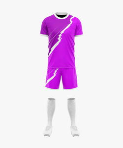 Kit de fútbol de sublimación completa personalizado para hombres y mujeres, camiseta de fútbol cómoda de tela ligera suave, 100% poliéster - Product Image 1