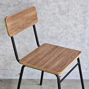 Minimilist Plywood Wood Backrest <b>Dining</b> <b>Chair</b> with Steel Frame and Electrostatic Painted Finish GCF195 - Product Image 3