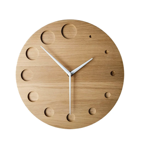 Horloge murale contemporaine Double face de haute qualité Design hexagonal et circulaire nouvelle décoration murale en bois affichage d'aiguille à Quartz - Product Image 4