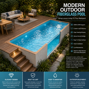 <span class=keywords><strong>Piscine</strong></span> hors sol en fibre de verre sur mesure avec fenêtre en verre pour jardin, villa, complexe hôtelier - Vente en gros - Product Image 3