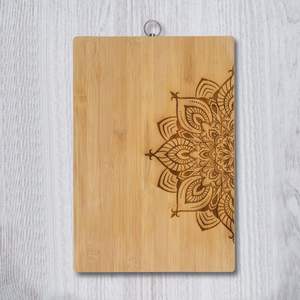 Tabla de cortar de madera de Acacia de haya grabada personalizada, minitablas de charcutería de madera con asa para Barra de pared, Decoración de cocina colgante - Product Image 2