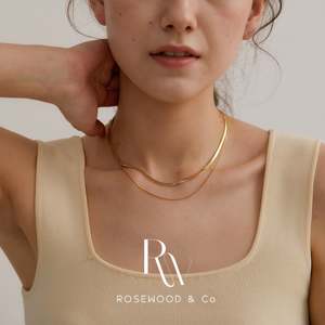 Collana a spina di pesce a doppio strato in oro da 3 mm, placcata oro, non si ossida, impermeabile, impilabile, alla moda - Product Image 1