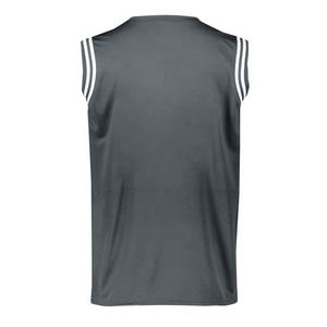 Custom sleeveless basketball jersey <b>grey</b> breathable quick dry sports <b>vest</b> training uniform moisture wicking printed - Product Image 4
