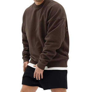 Sudadera Personalizada con Cuello Redondo para Hombre, Talla Grande, de Primera Calidad, de Algodón y Felpa, Cálida, Cómoda, Informal, Estilo Urbano - Product Image 2