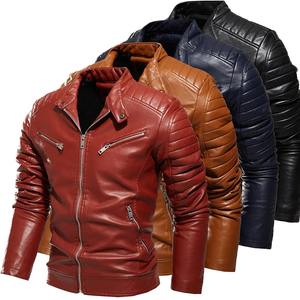 Vente en gros de vêtements d'extérieur décontractés pour hommes, veste formelle de style lourd, tendance classique, bombardier pour tous les jours, vestes en cuir pur pour hommes - Product Image 6
