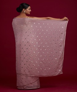 Saree muy hermoso desgaste de fiesta mujer desgaste Sari con pieza de blusa adultos indios India y Pakistán limpieza en seco, soporte de lavado a máquina alfanumero - Product Image 5