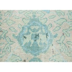 Alfombra de Lana Anudada a Mano Erbe Blue PKWL-8001 9x12 Rectangular con Patrón de Medallón para Decoración de Sala de Estar o Uso en Pasillos - Product Image 3