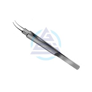 Tennant Instrumentos quirúrgicos oftálmicos de acero inoxidable Fórceps de atado curvo con soporte de aguja para atar suturas - Product Image 1