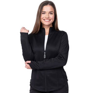 2025 vestes zippées en Spandex confortables pour femmes gommages médicaux vêtements de travail à l'hôpital avec uniformes du personnel infirmier à fermeture éclair - Product Image 3