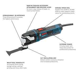 StarlockMax Battery-<b>Powered</b> Oscillating Multi-Tool Kit - Product Image 5