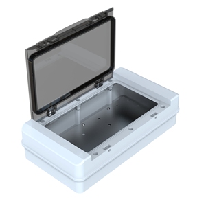 Boîte de jonction étanche IP65, blanche, moulée par injection, murale, pour distribution, 235x435x115 mm, en plastique ABS, boîtier PC - Product Image 3