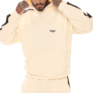 Conjunto de Chándal con Capucha Unisex Personalizado, 100% Algodón, Sudadera con Capucha de Felpa, Pantalones Deportivos, Diseño de Dos Tonos, Cálido, Suave, Transpirable, Ropa de Calle Informal - Product Image 3