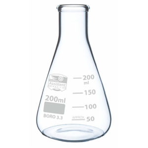 Collo di Erlenmeyer, a collo stretto, con graduazione - Product Image 1
