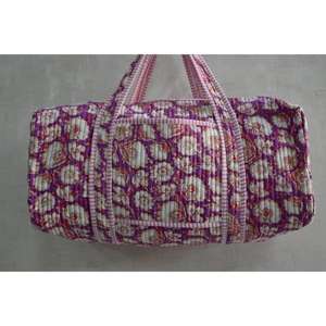 Sac de voyage en coton de luxe, léger, style bohème, matelassé, imprimé à la main en Inde, motif floral, sac à bandoulière, fermeture éclair - Product Image 2