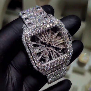 Relojes Skeleton Square de 40 mm con Moissanita y Aleación |   Estilo Antiguo de Lujo para Negocios VVS |   Suministro al por Mayor de Joyería con Incrustaciones de Diamantes - Product Image 6