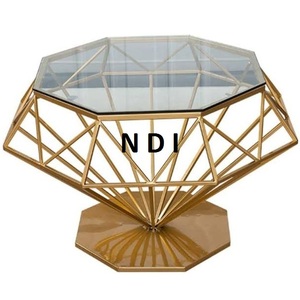 Clubs Cantina y cafeterías Accesorios de decoración Mesa de centro de diseñador de metal de aluminio para uso diario - Product Image 1