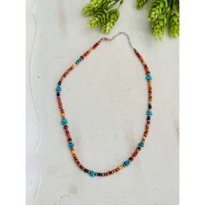 Collar Navajo Multicadena con Cuentas, Estilo Bohemio Vintage, Religioso y Moderno, con Perlas de Cobre, Piedras y Aleación, Diseño Floral, para Regalo o Fiesta - Product Image 2