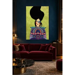 Fida Woman with Eye Patch and Ethnic Pattern Cape <b>Canvas</b> Print - Product Image 2