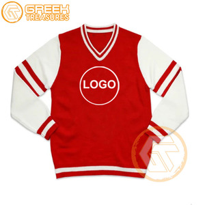 เสื้อสเวตเตอร์ถักแบบระบายอากาศสำหรับผู้หญิงเสื้อสโมสรซิกมาปักลายอะคริลิคเดลต้าแบบกำหนดเอง - Product Image 1