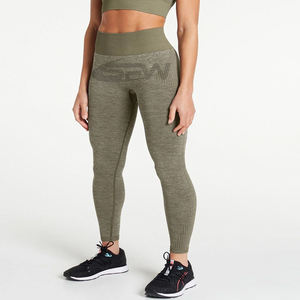 Mallas de Yoga sin costuras para mujer, diseño moldeador de contorno de cintura alta, tela elástica transpirable de cuatro vías para un ajuste favorecedor - Product Image 1