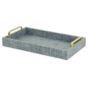 Best Quality Wooden <b>Tray</b> in Elegant Beige Color with Modern Rectangular Shape and Stylish Gold Handles Perfect for <b>Serving</b> - Product Image 3