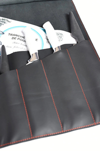 กระเป๋าม้วนมีดหนังแฮนด์เมดแบบพกพาอุปกรณ์เชฟที่เก็บเครื่องมือ LKR-0069กระเป๋ามีดม้วนมีด - Product Image 5