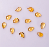 Quartz Citrine Naturel de Marque AMARA, Coupe Poire Polie, Cabochon Jaune, Fournitures de Fabrication de Bijoux - 3x5mm 20x30mm, Pierres Précieuses DIY pour Bagues