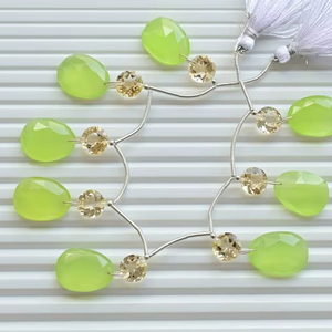 16 Piezas de Citrino Tallado en Forma de Lágrima, Corte Irregular, Facetado, Cuentas Naturales de 22x17.5x6 10x10x6 MM, Grado AAA+, Certificado IGI, Piedra Preciosa - Product Image 1