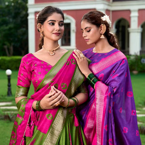 Dola Modern Silk Lehenga Choli with Zari Weaving Border <b>Both</b> Side Tassels Reversible Quick Dry for Casual Occasions - Product Image 1