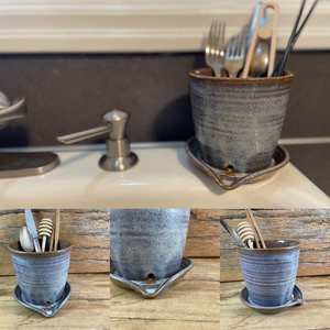 Portautensilios de Cerámica Ecológico Personalizado |   Soporte para Cucharas de Cocina Resistente al Calor |   Organizador de utensilios de cocina para encimera apto para lavavajillas - Product Image 6