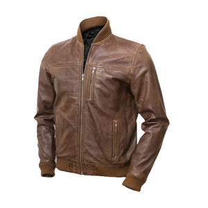 Veste de motard pour hommes de qualité supérieure vintage antique fermeture à glissière personnalisable mode d'hiver-vente en gros - Product Image 1