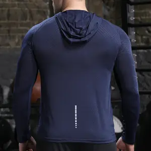Sudaderas Deportivas para Hombre de Secado Rápido, Manga Larga con Capucha, Ropa Deportiva Masculina para Correr, Sudaderas Casuales de Secado Rápido - Product Image 3